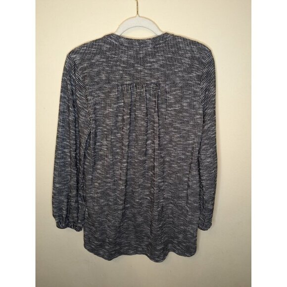 Wonderly lightweight black and white marled sweater, women size Large - Picture 2 of 8